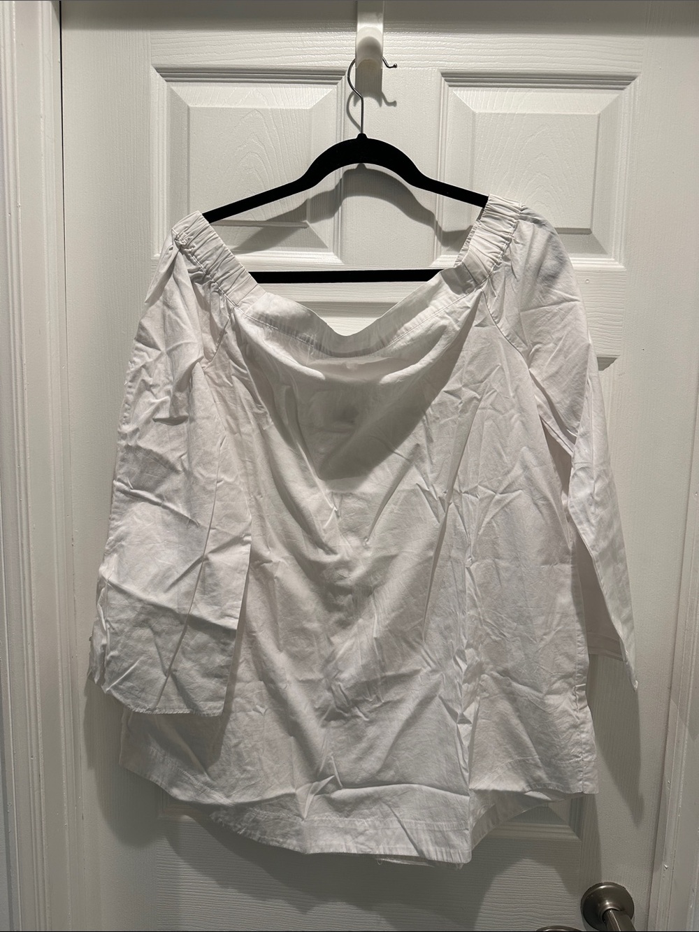 Free People White Off-Shoulder Women's Top Size L NWT